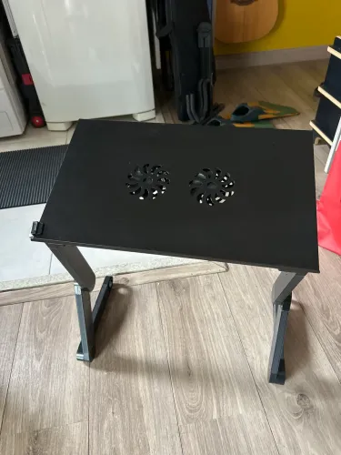 Mesa Suporte para Notebook com Cooler Duplo (Ajustável)