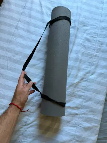 Tapete de Yoga Cinza - Aproximadamente 173x61cm - Com Alça de Transporte