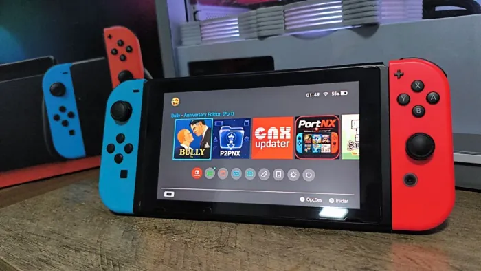 NINTENDO SWITCH V2 DESBLOQUEADO 128GB