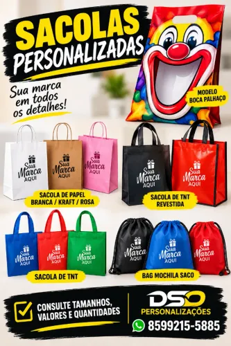 SACOLAS PERSONALIZADAS