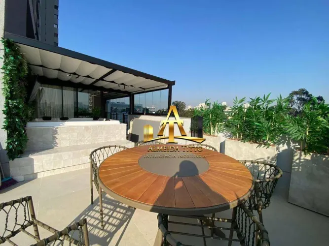 Apartamento Garden com 2 dormitórios para alugar, 126 m² por R$ 13.950/mês - Tamboré - Bar