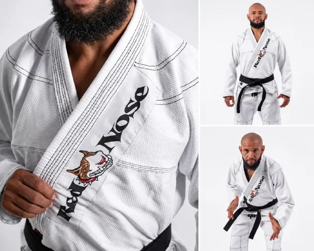 Kimono branco Trançado A2 da Red Nose jiu-jitsu