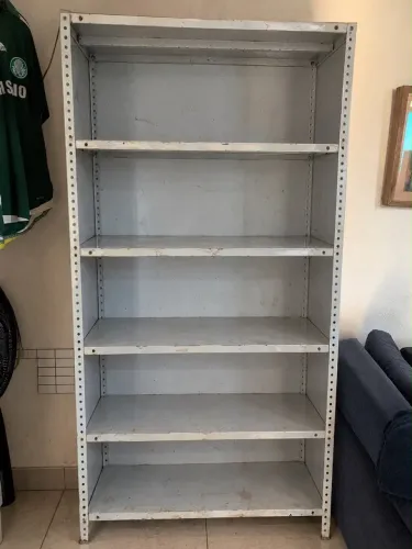 Estante de aço 6 prateleira fundo fechado