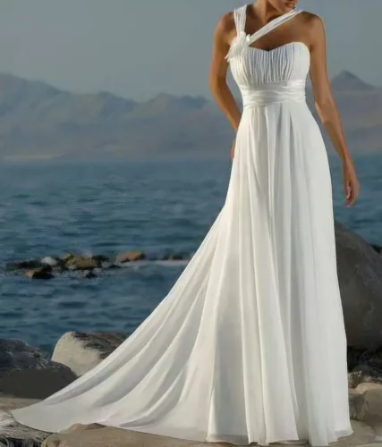Vestido de noiva para casamento civil ou no campo (novo)