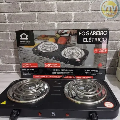 Fogão Elétrico 2 Bocas Ajustável + Entrega Grátis