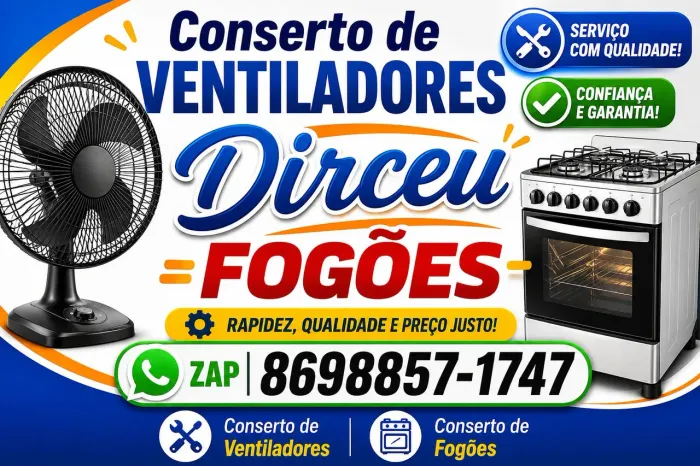 Oficina de fogões e ventiladores