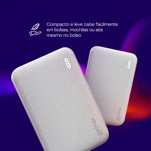 Carregador Portátil Powerbank 5000mah Geonav Branco