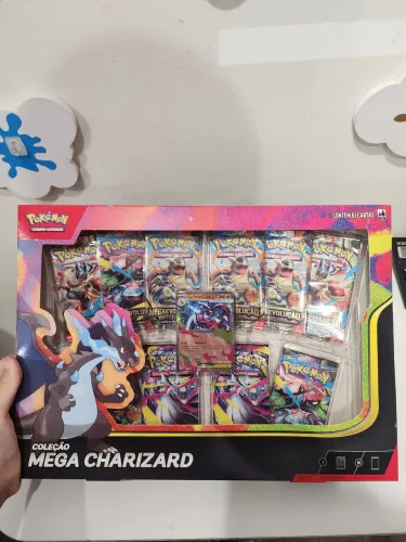 Original Box Mega Charizard ex X Megaevolução Copag Pokémon 