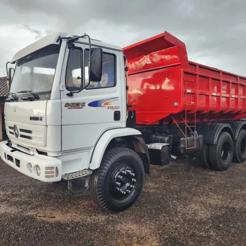 Caminhão caçamba MB 2423k, Ano de 2008.  Traçado 6x4  