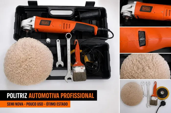 * Máquina de Polimento Automotivo Profissional + Acessórios