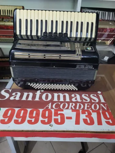 Acordeon Settimio Soprani 80 Baixos Italiana Preta