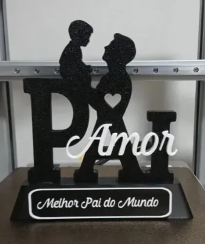 Escultura De Mesa Palavra Pai Amor Presente Dia Dos Pais
