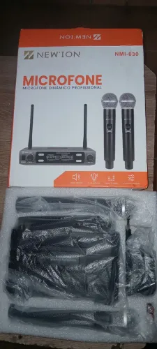 Microfone sem fio duplo 