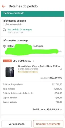 XIAOMI REDIMI NOTE 15 PRO PLUS 5G 512gb ZERADO