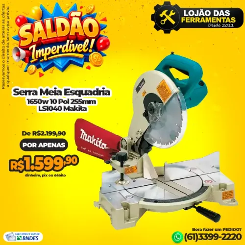 Serra Meia Esquadria 1650w 10 Pol 255mm LS1040 Makita