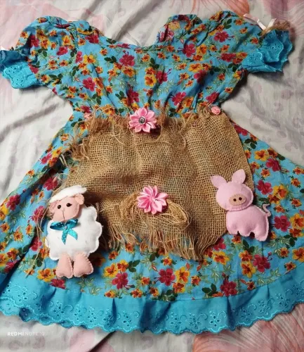 Vestido junino para criança 