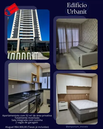 LOCAÇÃO EDIFÍCIO URBANIT  JARDIM LEBLON - MOBILIADO