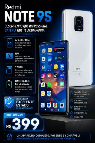 Redmi note 9s NFC 5g 128gb
