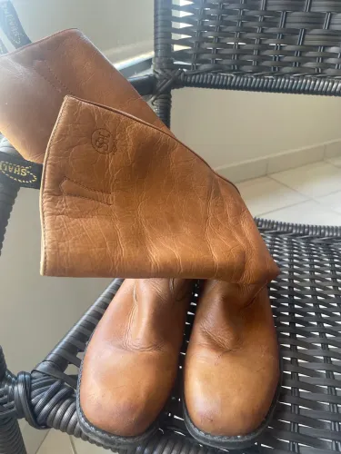 Bota Couro Shaline Infantil 33 Caramelo