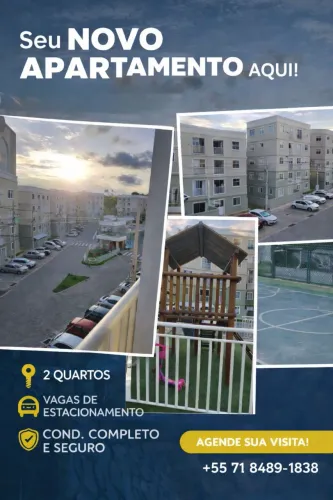 Alugo apartamento 2/4 no Condomínio Selleto Salvador Norte