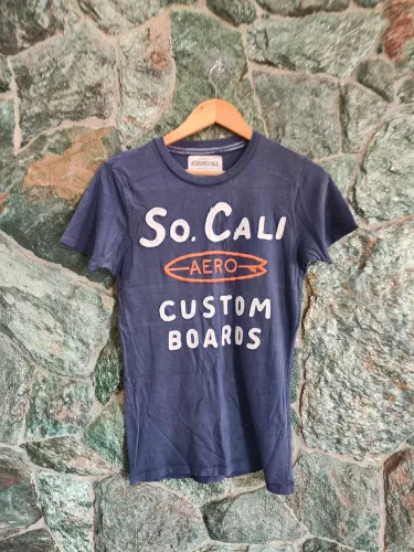 Camiseta Aeropostale azul-escuro surf pp
