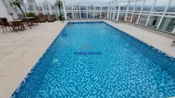 Apartamento à venda 1 quarto lavabo mobiliado Embaré Santos/SP