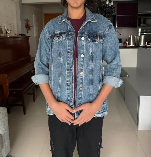 Jaqueta jeans unissex Bluesteel m usada