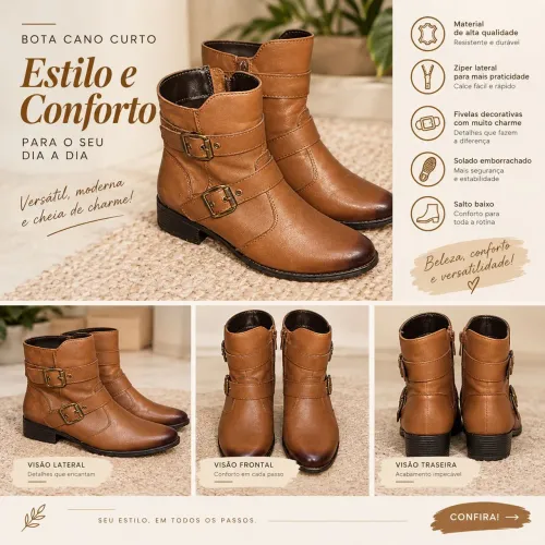 Bela bota de couro