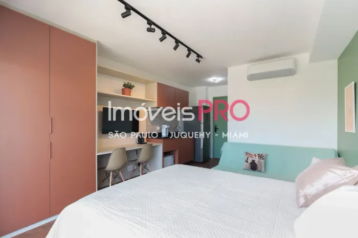 Studio novo, nunca habitado mobiliado 24 m2 Pinheiros