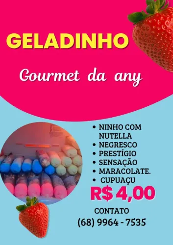 Peça já seu geladinho gourmet
