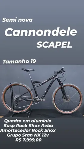 Cannondele Scalpel alumínio  tamanho 19