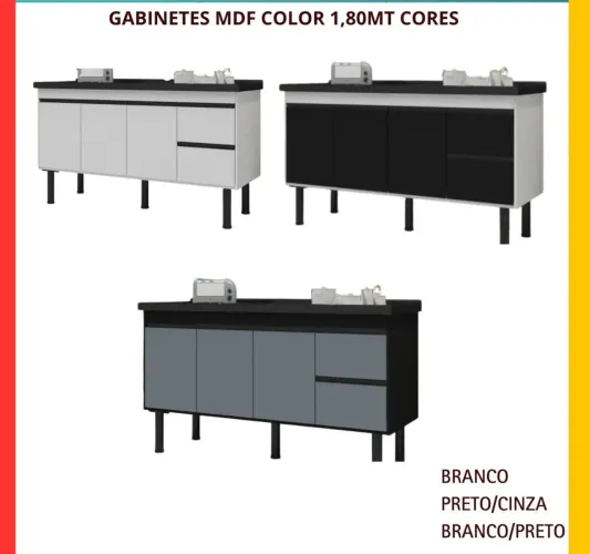 Gabinetes de Cozinha Novo na Caixa Marca Primatto Várias Cores e Tamanhos