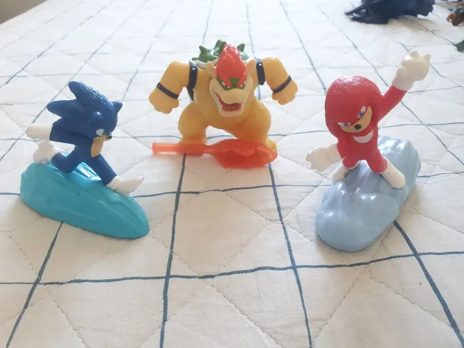 Trio Sonic - Sonic, Knuckles e Bowser