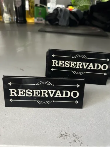 Placa personalizada Reservado 5 unidades