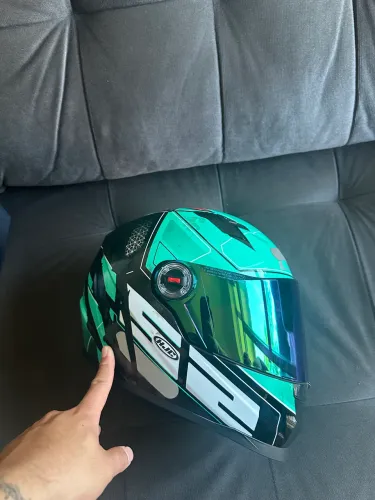 Capacete Ls2 Ff358 Ultra Podium Xdron Tribal Verde Original TAM:62