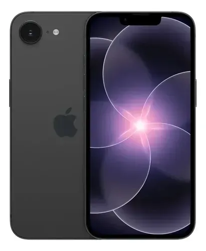 iPhone 17e preto com 256 GB, chip A19, câmera de 48 MP, MagSafe e caixa original