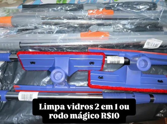 Limpa vidros 2 em 1 ou rodo mágico