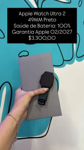 Apple Watch Ultra 2 / 49MM Preto / Semi novo / 100% Bateria / Garantia 02/2027 / $3.300,00