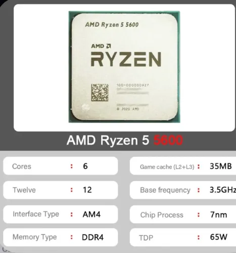 Ryzen 5600 AM4 6/12