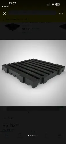 Estrado Plástico 50x50x4,5 - 40 uni