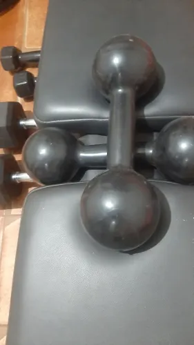 Par de halter de 10kg emborrachado 
