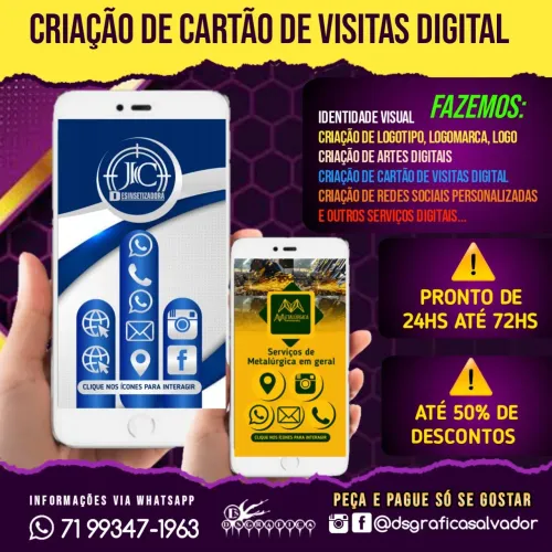 Cartão de visitas interativo na promoção
