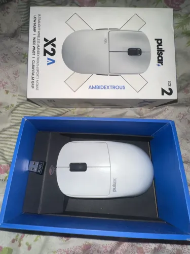 Mouse Gamer Sem Fio Pulsar X2A Medium (Size 2) Ultralight - Ler Descrição