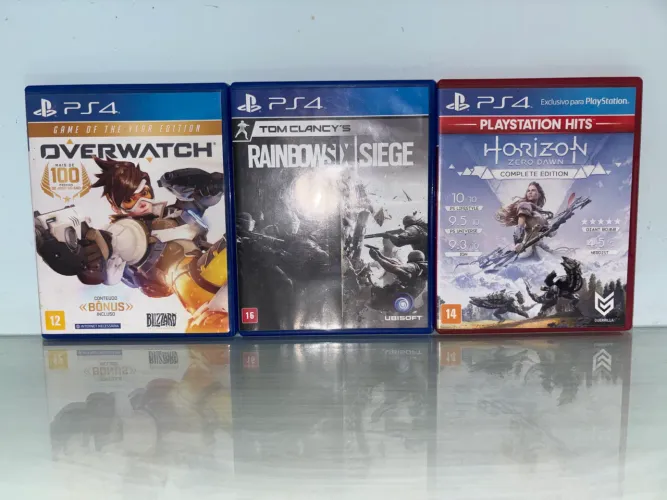 Vendo jogos de PS4(Overwatch,Rainbow,Horizon zero dawn)