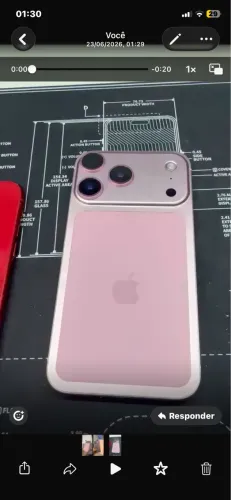 Vendo iPhone 11 transformado em 18 pro rosa