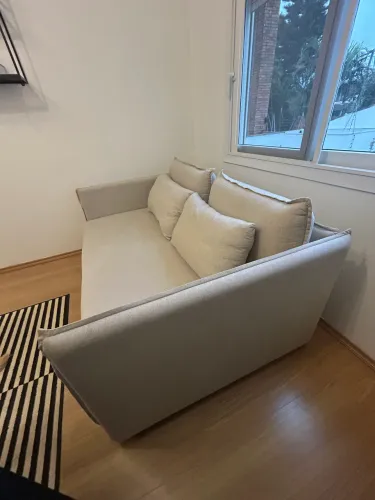 Sofá Cama Casal Linho Bege
