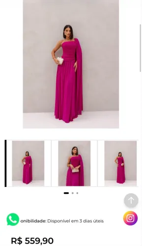 Vestido de festa fúcsia 