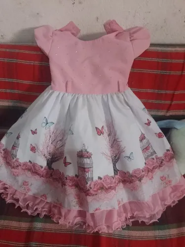 Vestido infantil para bebê de 2 anos