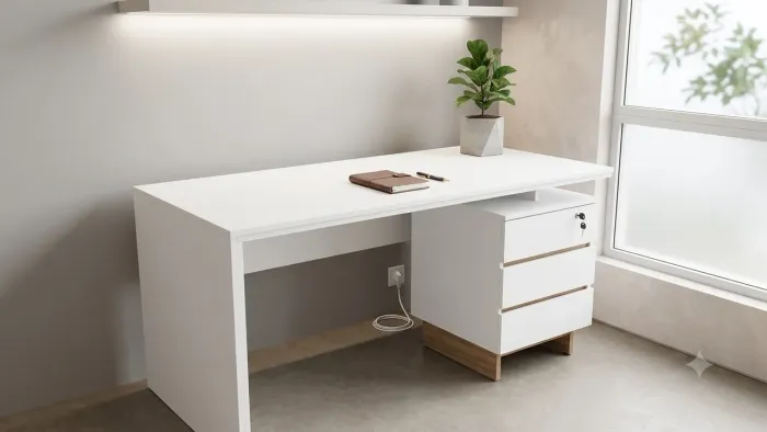 Mesa escrivaninha escritório sala MDF
