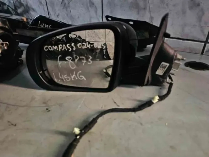 Retrovisor Jeep compass esquerdo 2020 a 2025 preto c/seta